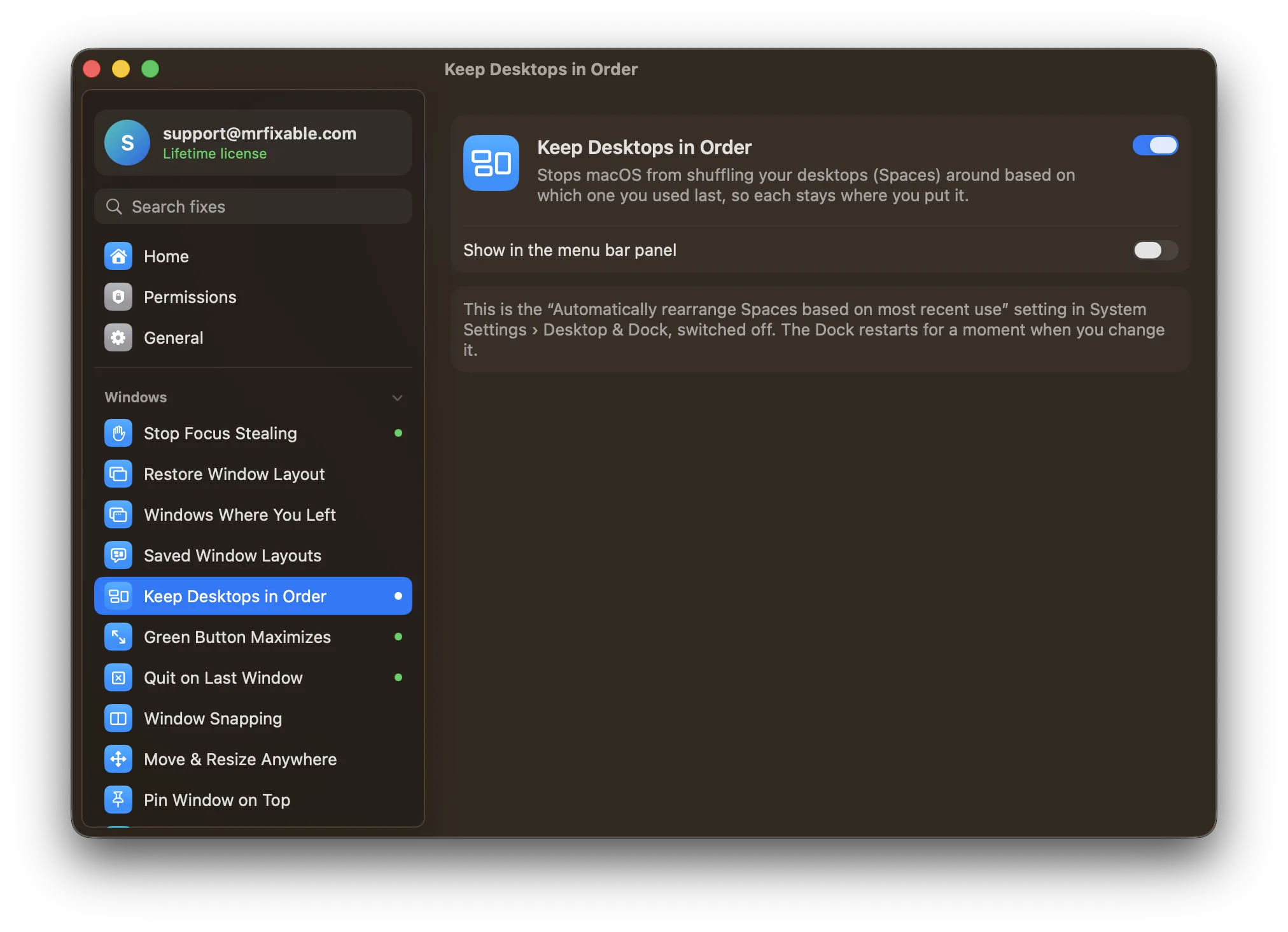 Keep Desktops in Order in MrFixable